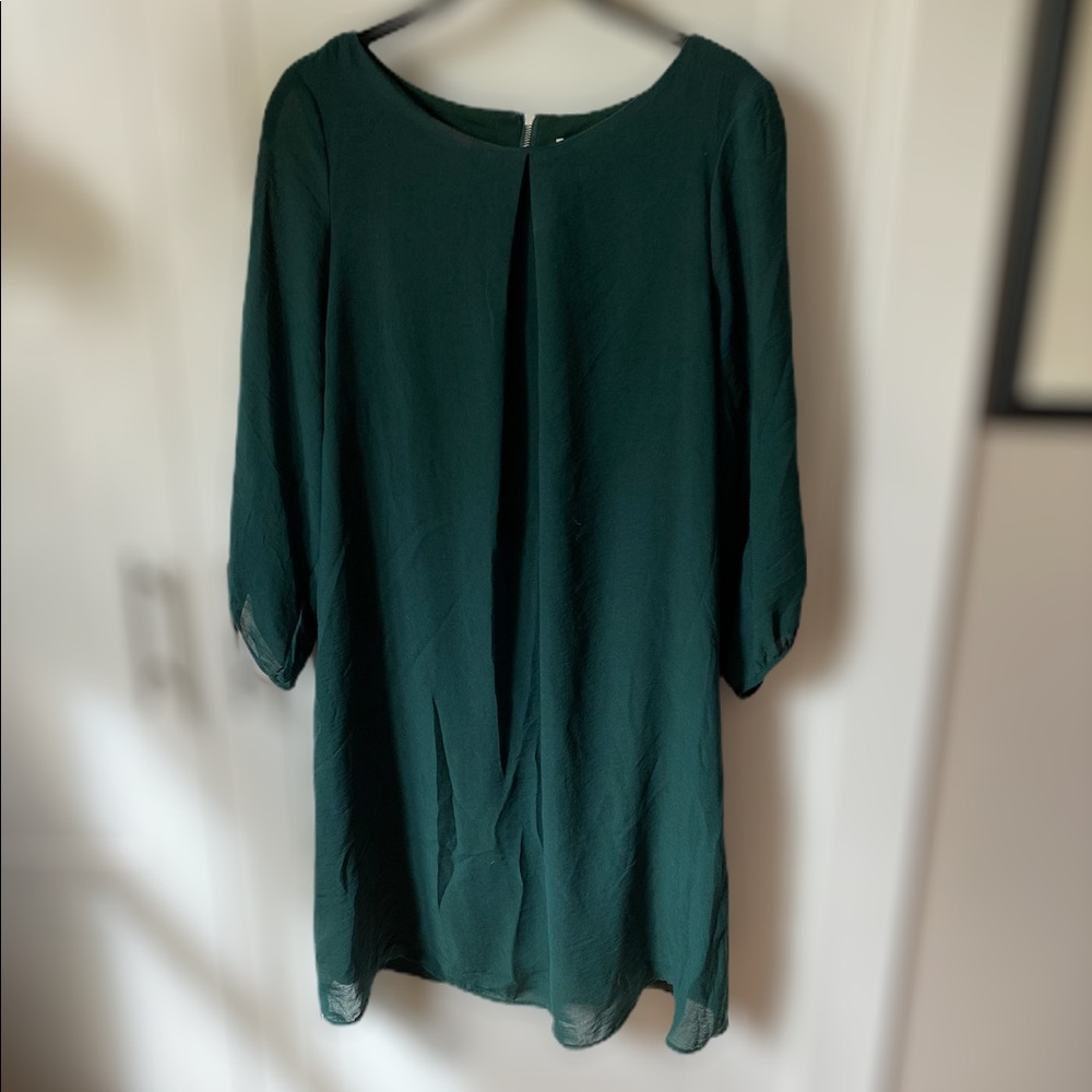 H&M emerald green shift dress ❤️